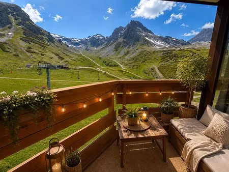 appartement t2 + coin montagne - skis aux pieds - tignes val claret