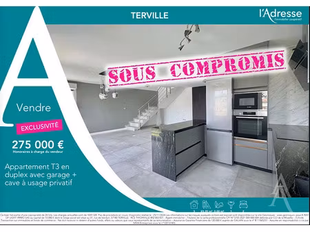 vente appartement 3 pièces 85.15 m² à terville (57180)  275 000 €