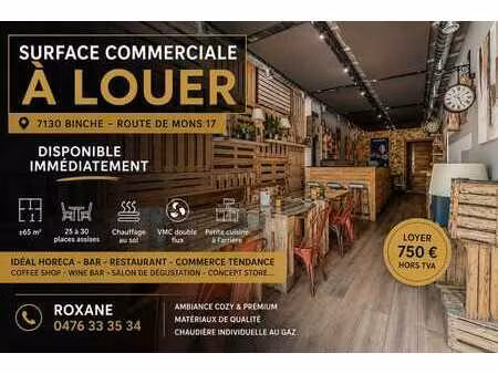 surface commerciale premium à louer – binche