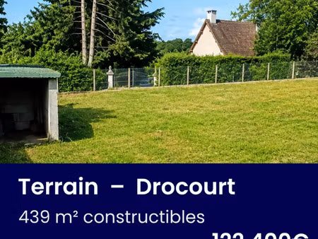 terrain à bâtir de 440 m² à drocourt (78440)