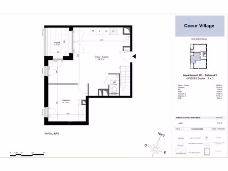 appartement 4 pièces - 77 m²