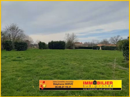 vente terrain 1000 m² à sendets (33690)  60 500 €