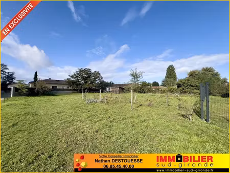 vente terrain 1031 m² à podensac (33720)  129 300 €