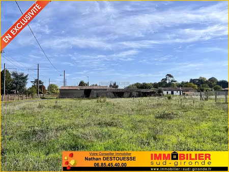 vente terrain 650 m² à podensac (33720)  97 700 €
