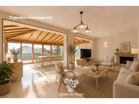 maison individuelle de 137m² - 4 chambres + 2 garages - le landreau
