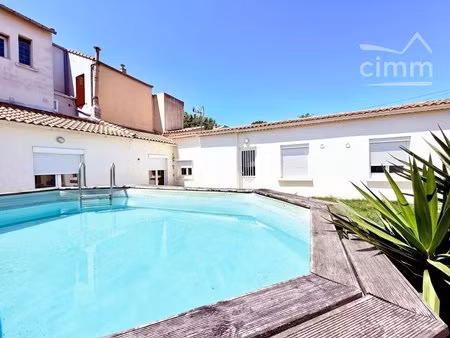 charmante maison t3 de plain-pied avec jardin et piscine