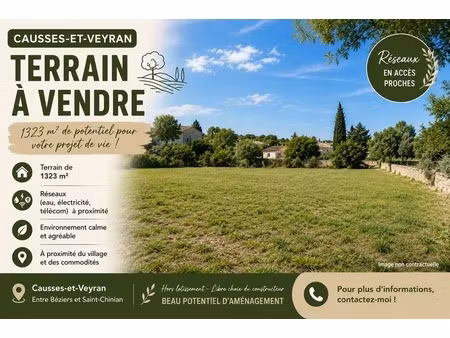 terrain à vendre causses et veyran (34)