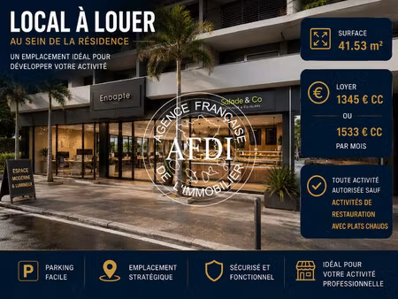 local commercial de 41 53 m² avec vue mer
