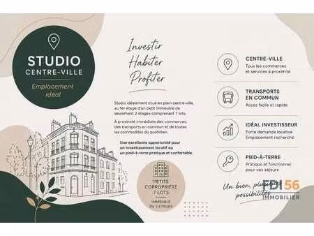 vente appartement t1 à lorient centre ville (56100) : à vendre t1 / 17m² lorient centre vi