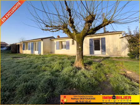 vente maison 4 pièces 85 m² à landiras (33720)  175 000 €