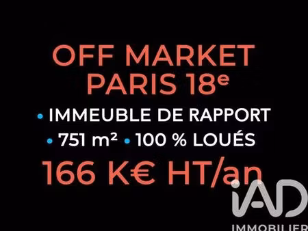 prestigieux immeuble de rapport en vente à montmartre  abbesses  grandes-carrières  paris 