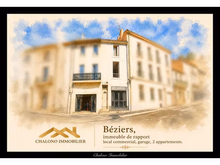 dept 34 - béziers - immeuble de rapport avec local commercial - rentabilité 7 %