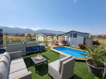 maison de plain pied t3 de 60m² avec jardin et piscine