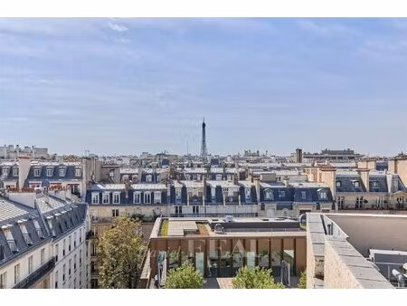 paris xvie - foch. dernier étage - vue tour eiffel
