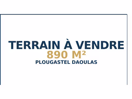 vente terrain à plougastel-daoulas (29470) : à vendre / 890m² plougastel-daoulas