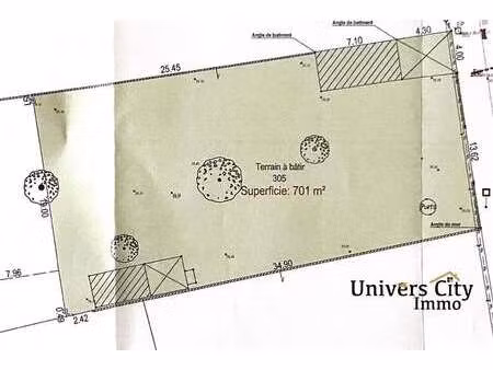 vente terrain à geneston (44140) : à vendre / 701m² geneston