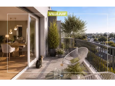 vente appartement neuf 4 pièces 81m2 villejuif - 454000 € - surface privée