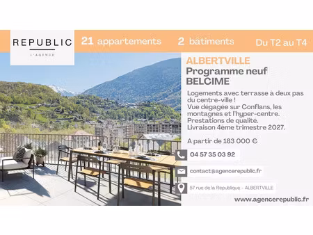 vente appartement à albertville (73200)  183 000 €