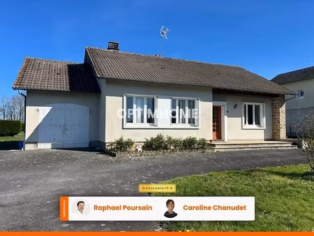 maison de plain-pied située à chateauponsac (87290)  implantée sur un terrain de 2180m²...