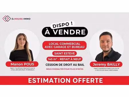 local commercial 145 m2 à saint esteve