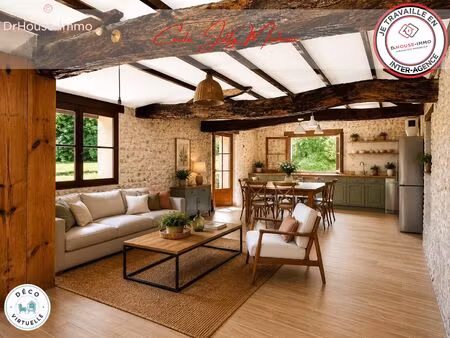 ensemble immobilier - 2 maisons - 180m² habitable - jardin 3591m² -