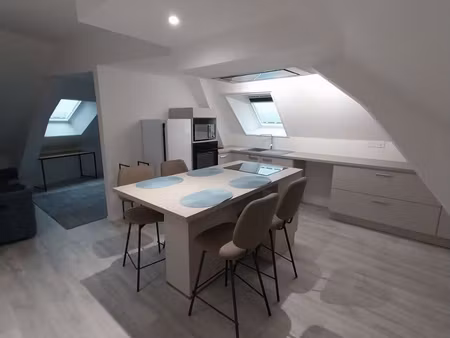 a visiter : très bel appartement sous mansarde meublé  t3 re