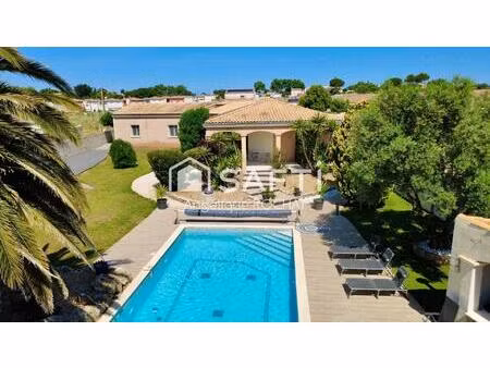 magnifique propriété sur espondeilhan avec 2 habitations piscine double garage