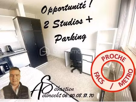 opportunite investissement - 79 900€ = 2 studios + parking = renta net 10%