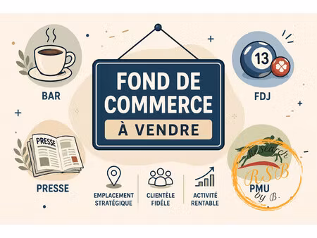 bar – fdj – pmu – presse avec emplacement stratégique et