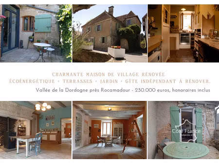 charmante maison de village rénovée (dpe b)  avec terrasses 