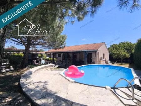 maison familiale 3 chambres double grand garage jardin carport piscine
