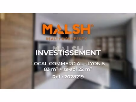 achat local commercial 83m²
