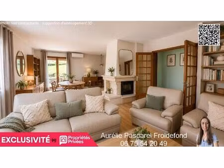 nouveau prix - cosnac (19360) - maison 149 m² + combles 70 m²- 4 chb - bureau indépendant 