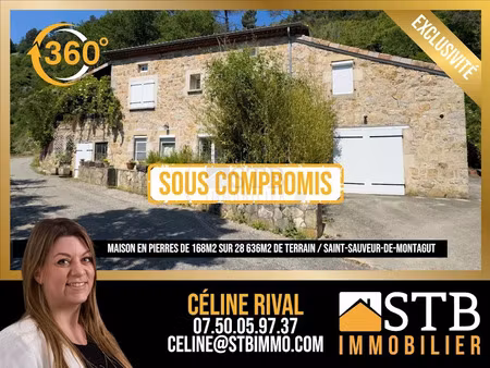 vente maison 7 pièces 168 m² à saint-sauveur-de-montagut (07190)  nan €