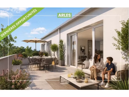 vente appartement neuf 3 pièces 60m2 arles - 182900 € - surface privée