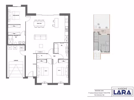 vente maison neuf 4 pièces 98m2 andilly - 243300 € - surface privée