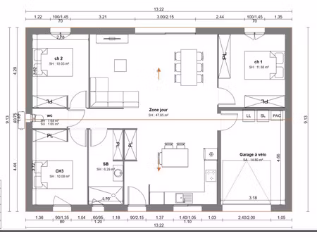 vente maison neuf 4 pièces 87m2 saint-jean-de-liversay - 197400 € - surface privée