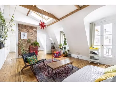 dernier étage ! appartement 5 pièces lumineux et au calme absolu - rue de l'aqueduc  paris