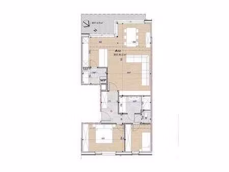 appartement de deux chambres au premier étage (1.2)