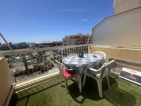 carnon stuio avec terrasse vue mer