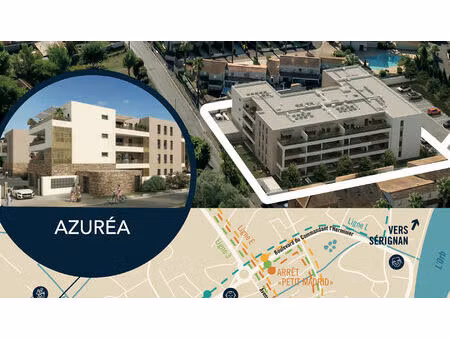 vente appartement 3 pièces  67.00m²  sérignan