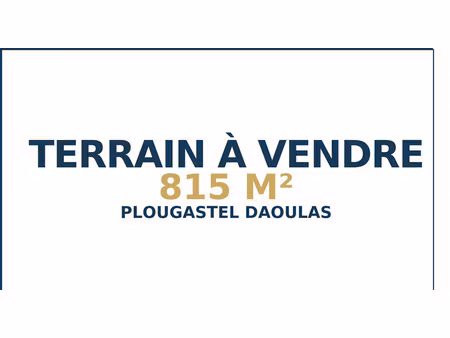 vente terrain à plougastel-daoulas (29470) : à vendre / 815m² plougastel-daoulas