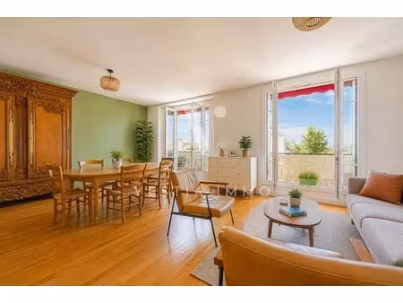 asnières centre. élégant 5 pièces familial de 95 m² 3 ch / étage élevé avec vue dégagée
