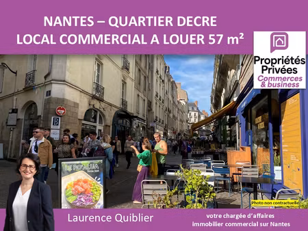 44000 nantes - a louer local commercial 57 m²  proche place du pilori