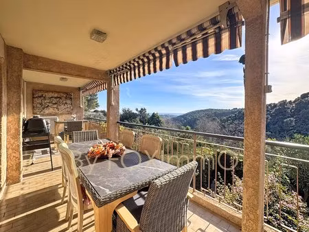 vence sud  appartement vue mer 5 pieces  état neuf    terrasse  garage   piscine  parking