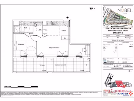 location appartement 2 pièces 47.51 m² à trets (13530)  949 €
