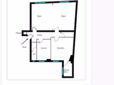 location appartement 3 pièces 63 m² à saint-cloud (92210)  1 400 €