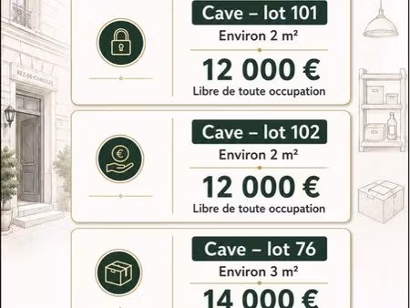 3 caves à vendre carnot cannes