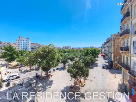 lumineux t3 traversant 62 m² • loggia • cave • place jean jaurès — marseille 13001