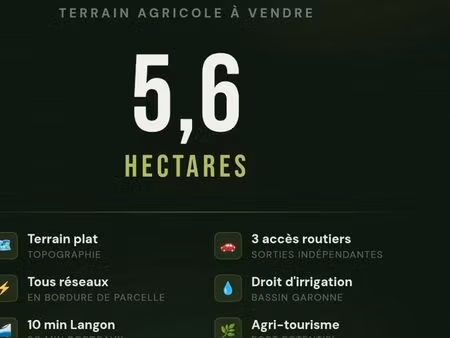 terrain agri et touristique